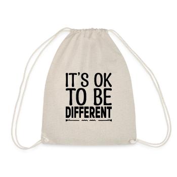 Its ok to be different. Motivational quotes. - Drawstring Bag - nature - Front