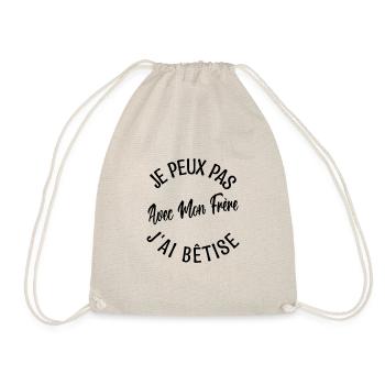 idée Cadeau frère. cadeau frères et sœurs. - Sac de sport léger - nature - Devant