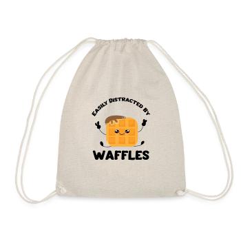 Ablenkt von Waffeln, Pfannkuchen, Essen und Essen - Turnbeutel - Natur - Vorne