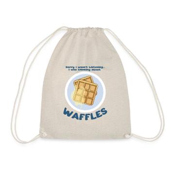 Thinking About Waffles Hobby Chef Syrup - Drawstring Bag - nature - Front