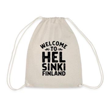 Welcome to Helsinki and Finland. - Drawstring Bag - nature - Front