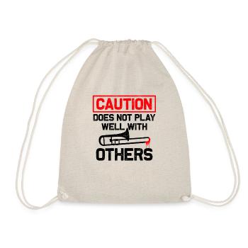 trombone, trombonist, wind orchestra, brass band - Drawstring Bag - nature - Front