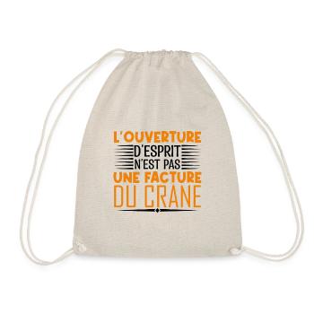 idée cadeau . citation qui ouvre la tete en deux. - Sac de sport léger - nature - Devant