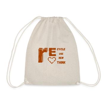 Recycler Réutiliser Renouveler Repenser Graphique - Sac de sport léger - nature - Devant
