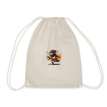 Lustige Ninja Kaffeeliebhaber Grafik-T-Shirts - Turnbeutel - Natur - Vorne