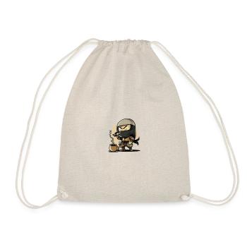 Lustige Ninja Kaffee Liebhaber Grafik T-Shirts - Turnbeutel - Natur - Vorne