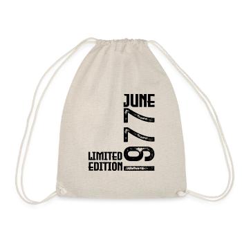 Gift June 1977 birthday June 1977. June 1977 - Drawstring Bag - nature - Front