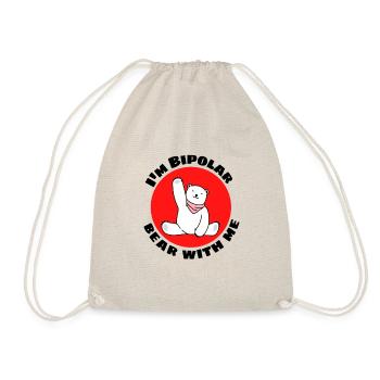Je suis un ours bipolaire avec moi | Jeu de mots mignon avec l’ours polaire - Sac de sport léger - nature - Devant