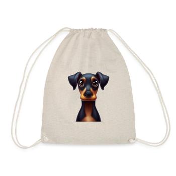 Design ludique Doberman Pinscher - Sac de sport léger - nature - Devant
