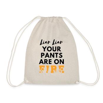 Liar Your Pants are on Fire - Drawstring Bag - nature - Front