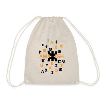 AMAZIGH SYMBOL BERBER Z IMAZIGHEN KABYL JEWEL - Drawstring Bag - nature - Front