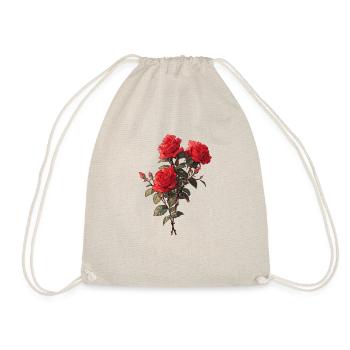 Cool Floral Red Roses Lover Novelty Flowers Humor - Drawstring Bag - nature - Front