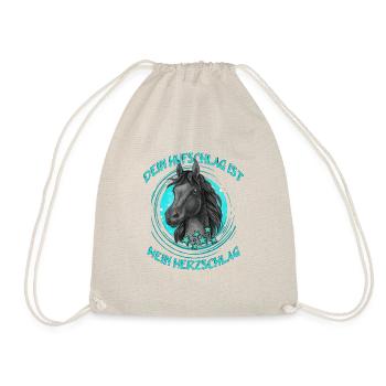 Reiten ist Pferdeliebe für Pferd und Pferde - Turnbeutel - Natur - Vorne