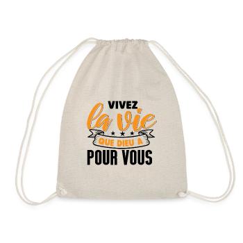 Vivez la vie que Dieu - Sac de sport léger - nature - Devant