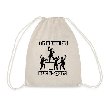 Trinken ist auch Sport! Party, Mallorca, JGA! - Turnbeutel - Natur - Vorne