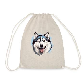 Alaskan Malamute Dog Painting - Drawstring Bag - nature - Front