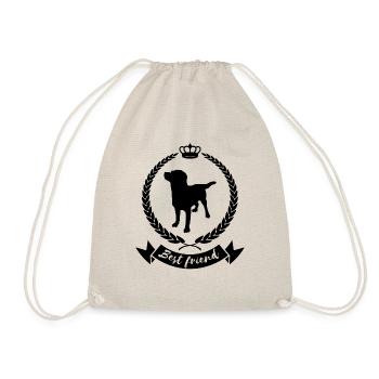 Best friend - dog, Golden Retriever - Drawstring Bag - nature - Front