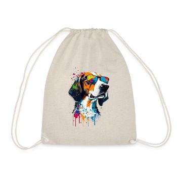 Foxhound américain coloré avec des lunettes de soleil - Sac de sport léger - nature - Devant