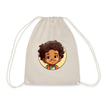 Afro Black Child Toddler Empowerment - Drawstring Bag - nature - Front