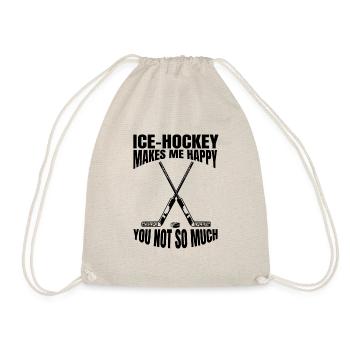 Joueur de hockey sur glace Fan de hockey sur glace Équipe de hockey sur glace - Sac de sport léger - nature - Devant