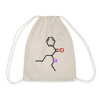 Woman happy with tattoo and gift. - Drawstring Bag - nature - Front