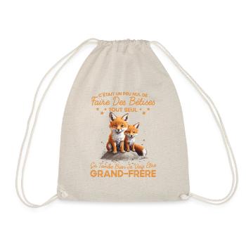 Futur Grand Frère Cadeau Annonce Grossesse Renard - Sac de sport léger - nature - Devant