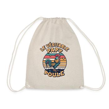 Papy Poule Humour Cadeau Fête Des Grands Pères - Sac de sport léger - nature - Devant