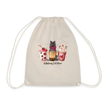 Cute little Coffee and my Nebelung Cat Coffee Cups - Drawstring Bag - nature - Front