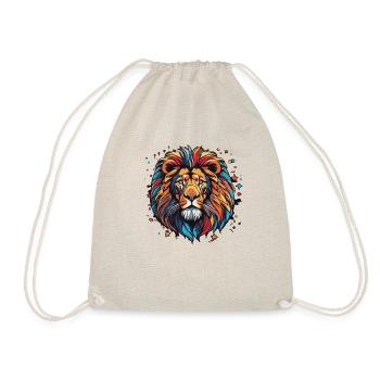 Lion coloré, roi de la jungle - Sac de sport léger - nature - Devant