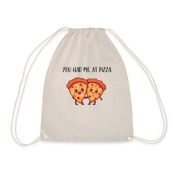 You Had Me At Pizza - Drawstring Bag - nature - Front