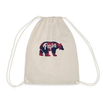 Papa Bear Assorted Gift Idea for Family - Drawstring Bag - nature - Front