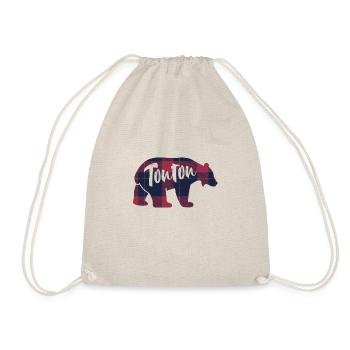 Tonton Ours Idée Cadeau Assortis Pour La Famille - Sac de sport léger - nature - Devant