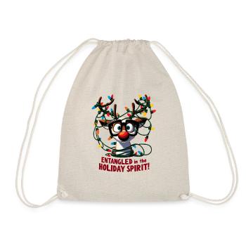 Funny Christmas design - Drawstring Bag - nature - Front