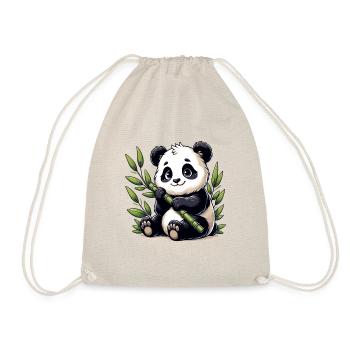 Niedlicher Panda - Turnbeutel - Natur - Vorne
