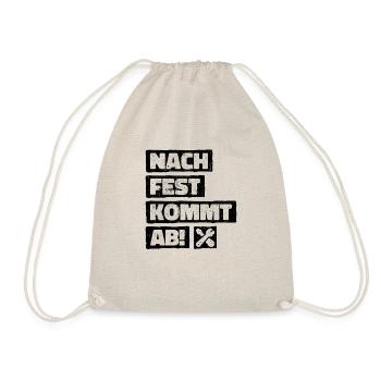 Nach Fest kommt ab! Lustiges Autoliebhaber Design - Turnbeutel - Natur - Vorne