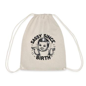 Sassy Since Birth - Drawstring Bag - nature - Front