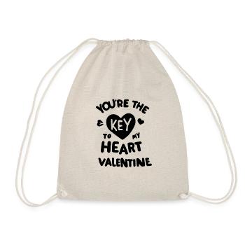 Tu es la clé de mon cœur Valentine - Sac de sport léger - nature - Devant