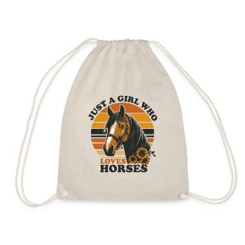 Cadeau d’amant de cheval juste une fille qui aime les chevaux - Sac de sport léger - nature - Devant