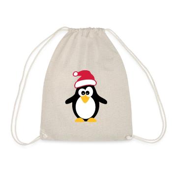Weihnachten Pinguin - Turnbeutel - Natur - Vorne