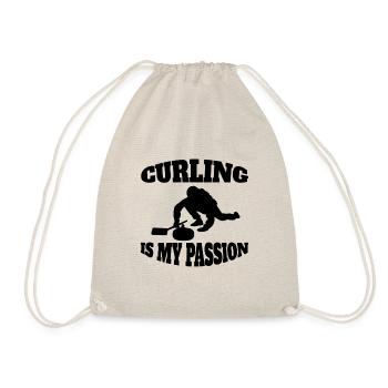 Curling Curling Players Curling Team Curling Club - Drawstring Bag - nature - Front
