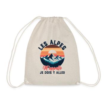 Humour Alpinisme Alpes Cadeau Montagne Ski France - Sac de sport léger - nature - Devant
