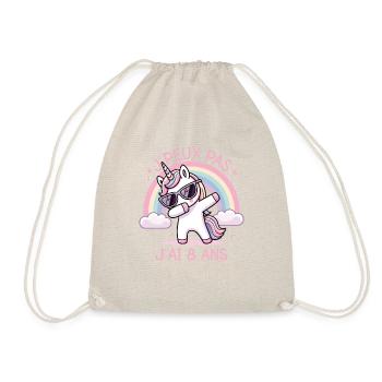 J'Peux Pas J'ai 2 ans Cadeau Anniversaire Licorne - Sac de sport léger - nature - Devant