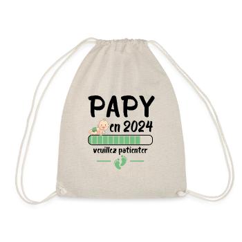 Cadeau Papy Annonce Grossesse Grand Père 2024 - Sac de sport léger - nature - Devant