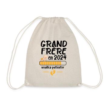 Grand Frère Annonce Grossesse Futur Frère 2024 - Sac de sport léger - nature - Devant