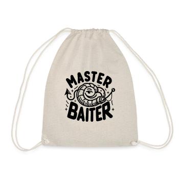 Master Baiter" - Fun Fishing Pun Tee Design - Drawstring Bag - nature - Front