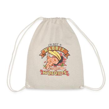 J’aime les cachettes trou de lapin disant cachette drôle - Sac de sport léger - nature - Devant