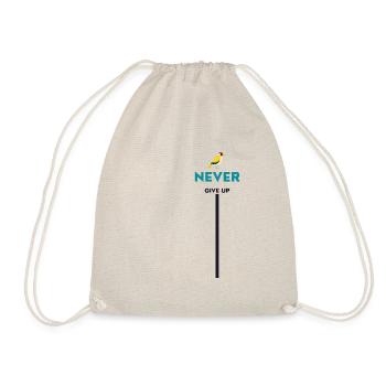 Never give up - Drawstring Bag - nature - Front