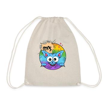 clumsy, colorful, cat-like - Drawstring Bag - nature - Front