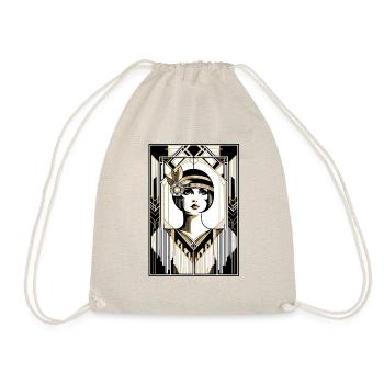 Elegant 1920s Flappers - Drawstring Bag - nature - Front