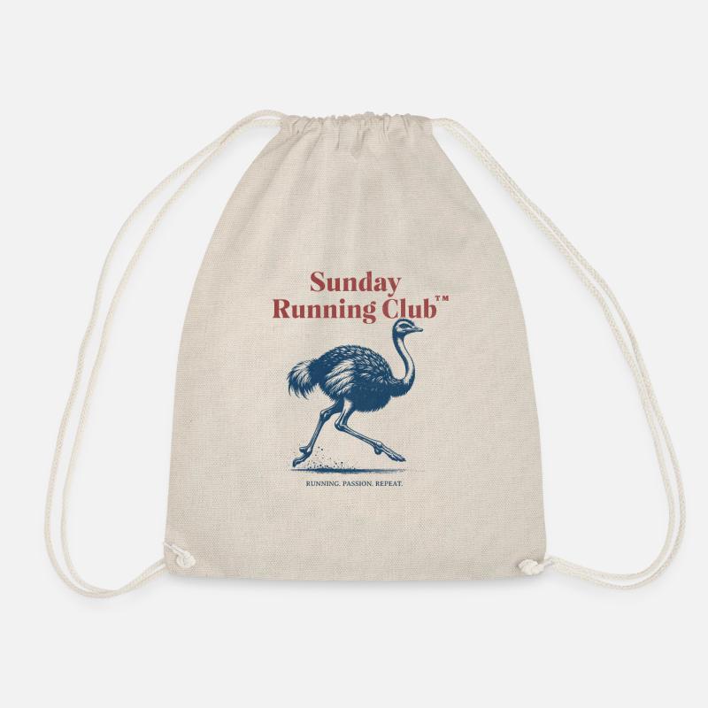 Sunday Running Club - Ostrich - Drawstring Bag - nature